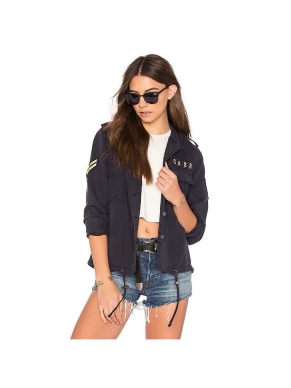 Rails Maverick linen blend military utility jacket